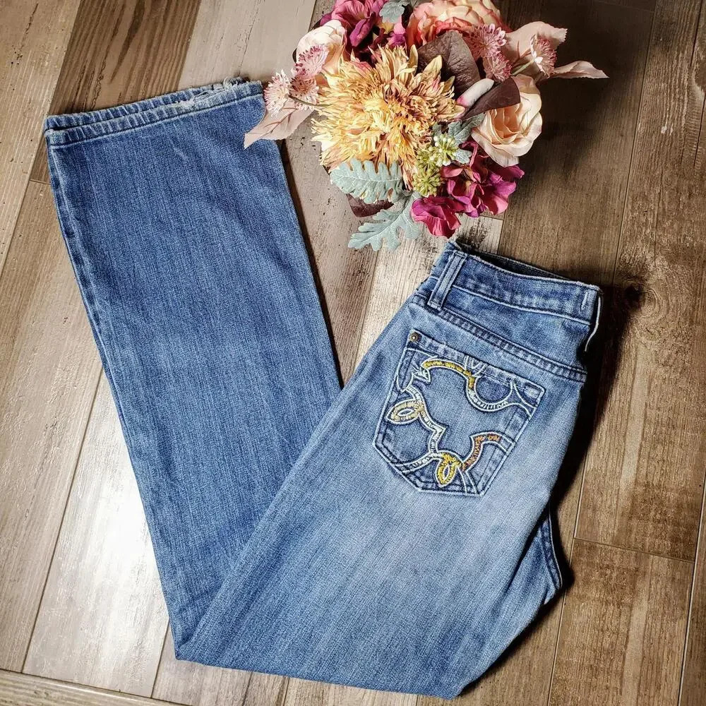 Vigoss Medium Wash Bootcut Jeans Juniors Size 9/10